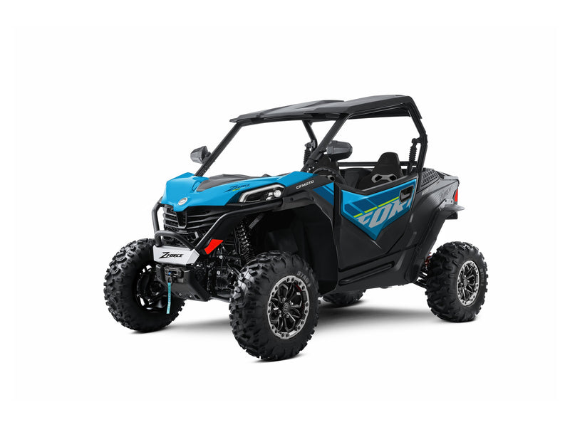 2027 CFMOTO ZFORCE 950 SPORT in Zephyr Blue — left three-quarter view