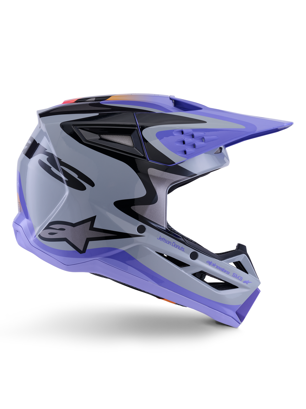 Alpinestars Youth SM3 Jettson Helmet – Grey/Purple/Black