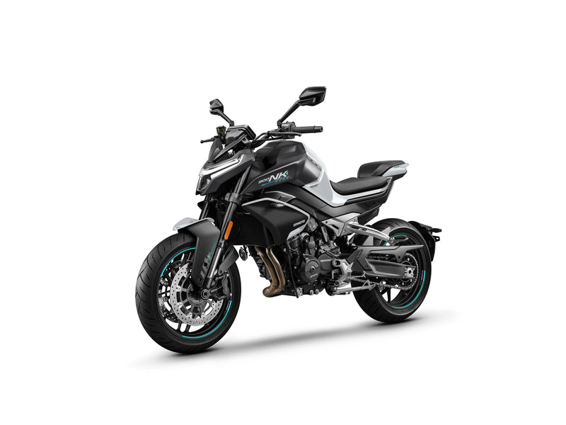 2027 CFMOTO 800NK in Aerolite Grey — left three-quarter view