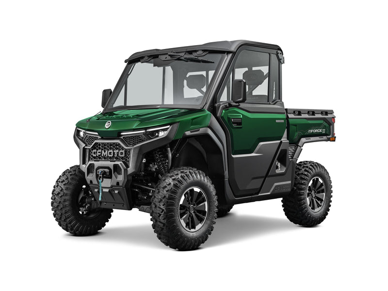 2027 CFMOTO UFORCE U10 PRO HIGHLAND in Forest Green — left three-quarter view