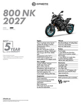 2027 CFMOTO 800NK specifications