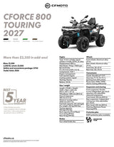 2027 CFMOTO CFORCE 800 TOURING specifications