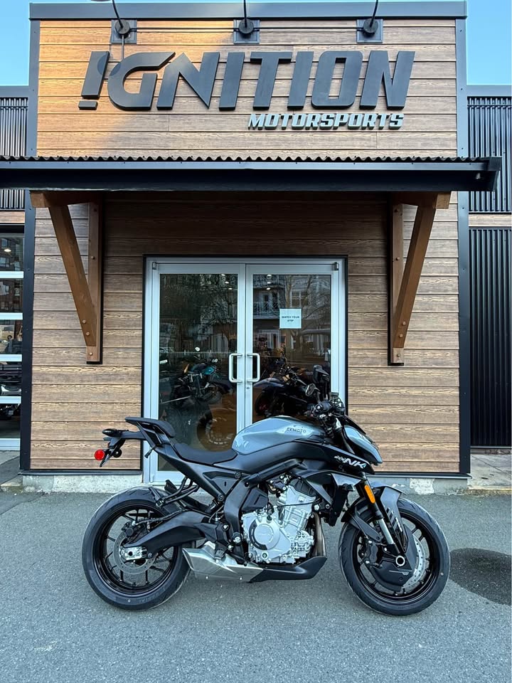 Representative dealership photo — 2026 CFMOTO 675NK; same model and colour, not unit-specific