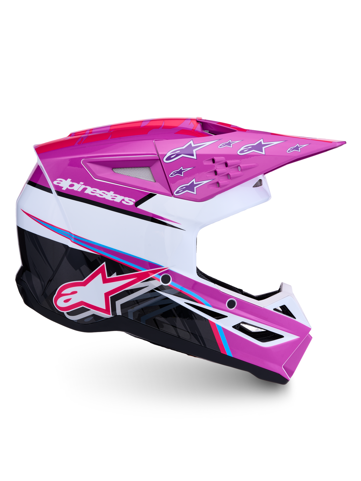 Alpinestars SM3 Falcon Helmet – Purple/White/Black/Pink