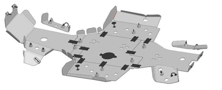CFMOTO CFORCE 400/500 One-Up Aluminium Skid Plate — 2025