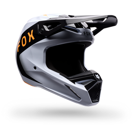 Fox V1 Noble helmet in black and white — view 2